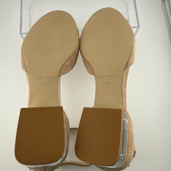 Nine West Women's Volor Heeled Open Toe Natural Sandals Size 5 M NWB - Picture 9 of 12